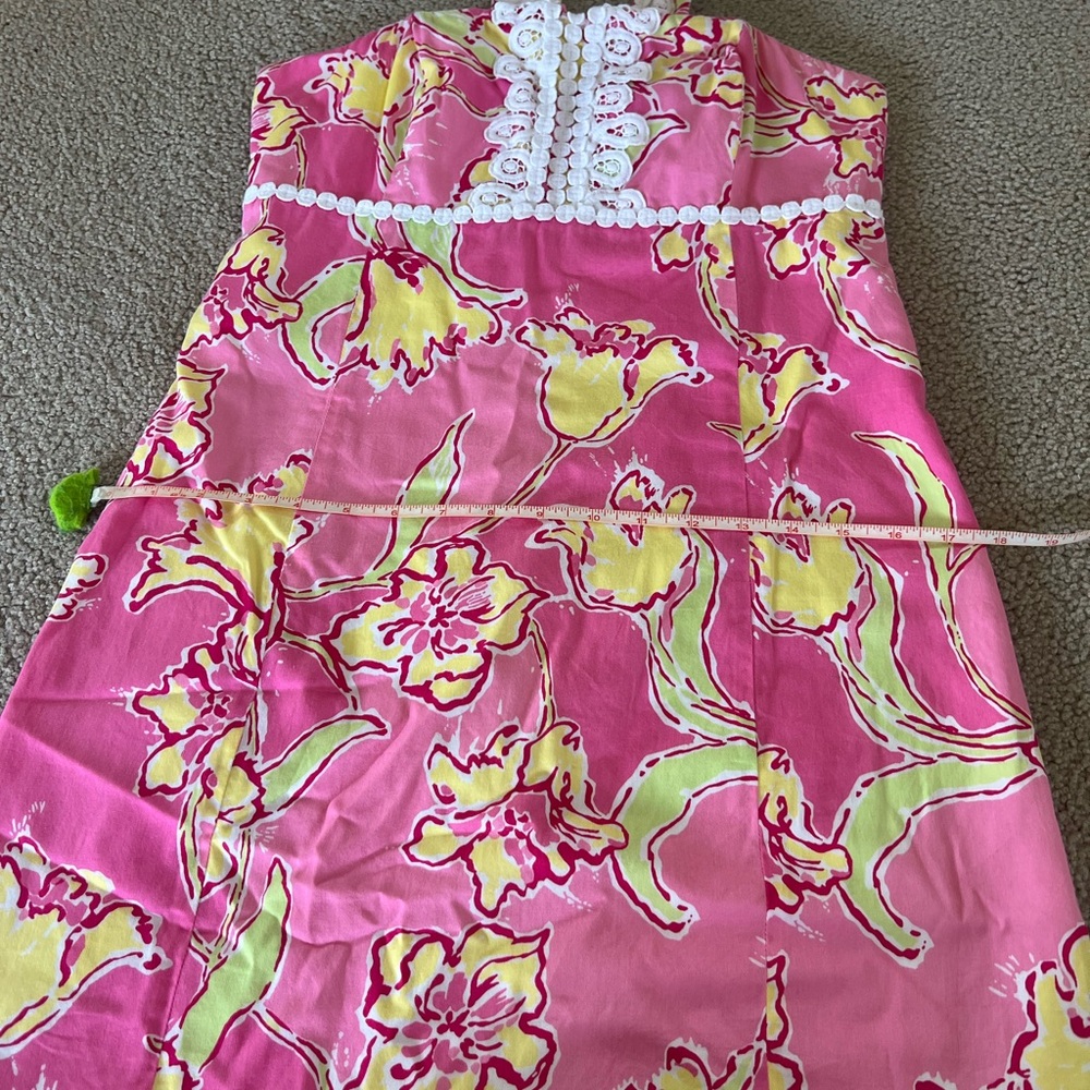 Lilly Pulitzer Isabel Hottie Pink Day Halter Floral Dress - Picture 6 of 8